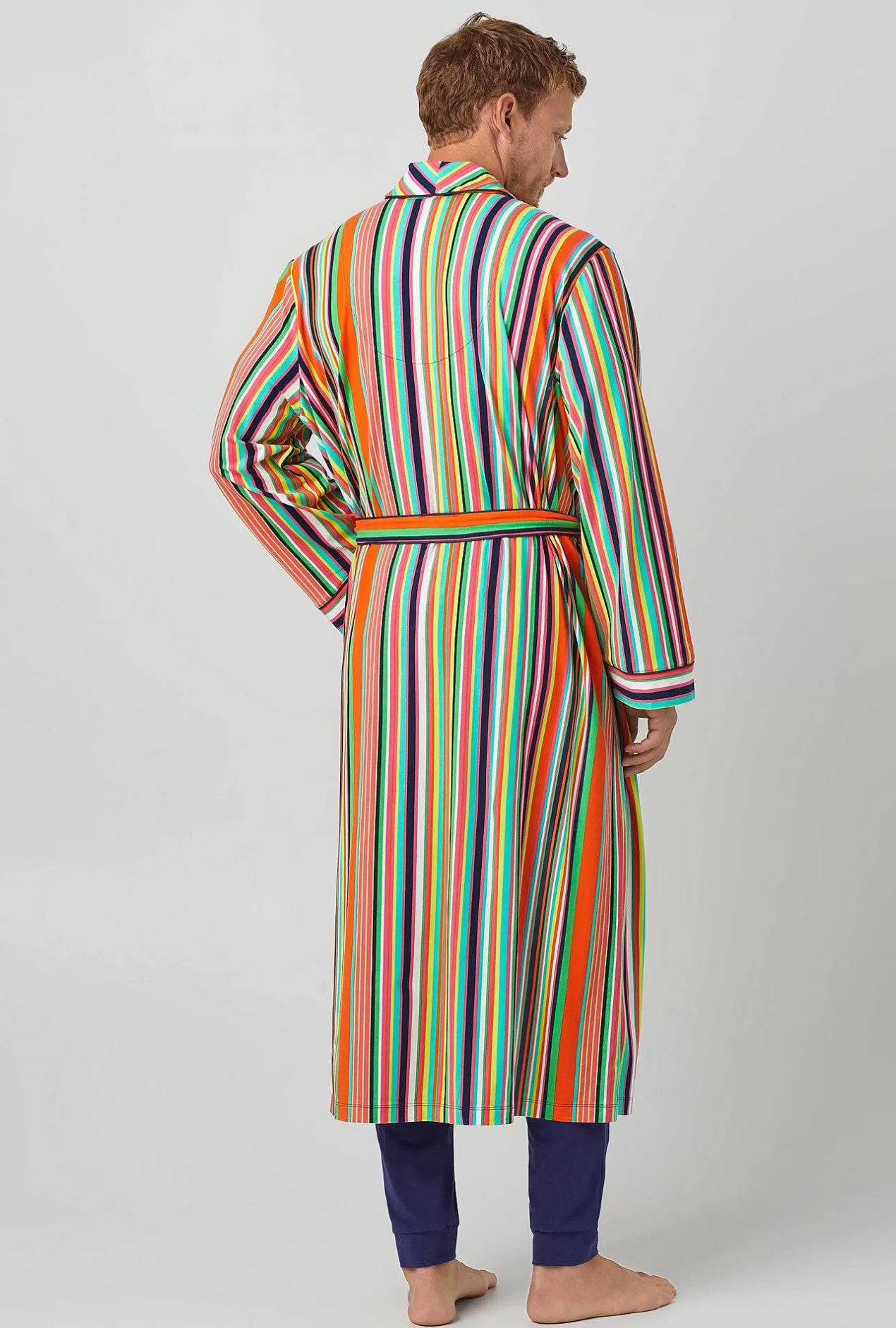 Robes*Bedhead Pajamas Bedhead X Trina Turk Stripe Unisex Stretch Jersey Robe De Chambre