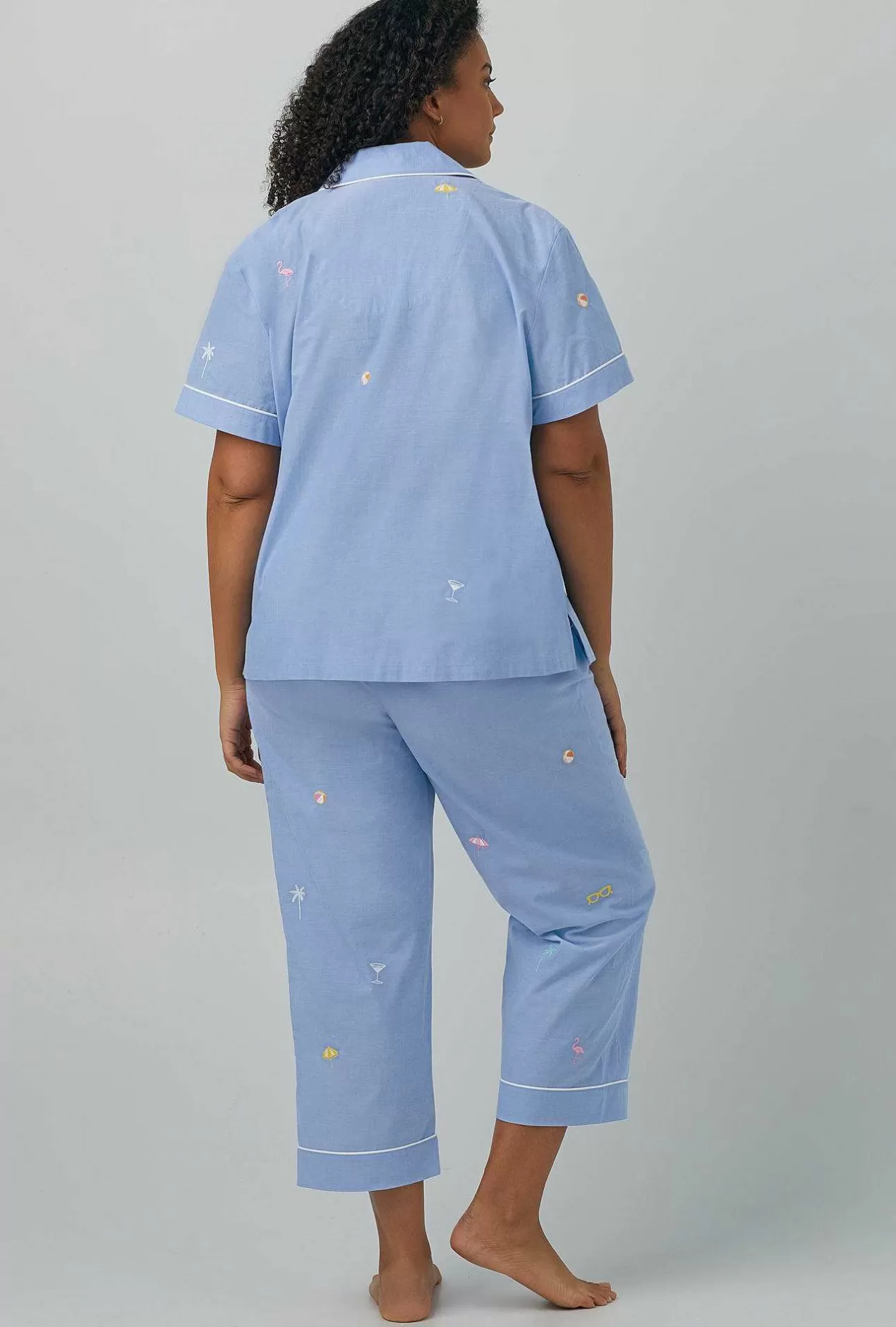 Cropped Sets*Bedhead Pajamas Chambray Short Sleeve Classic Woven Cotton Poplin Cropped Pj Set