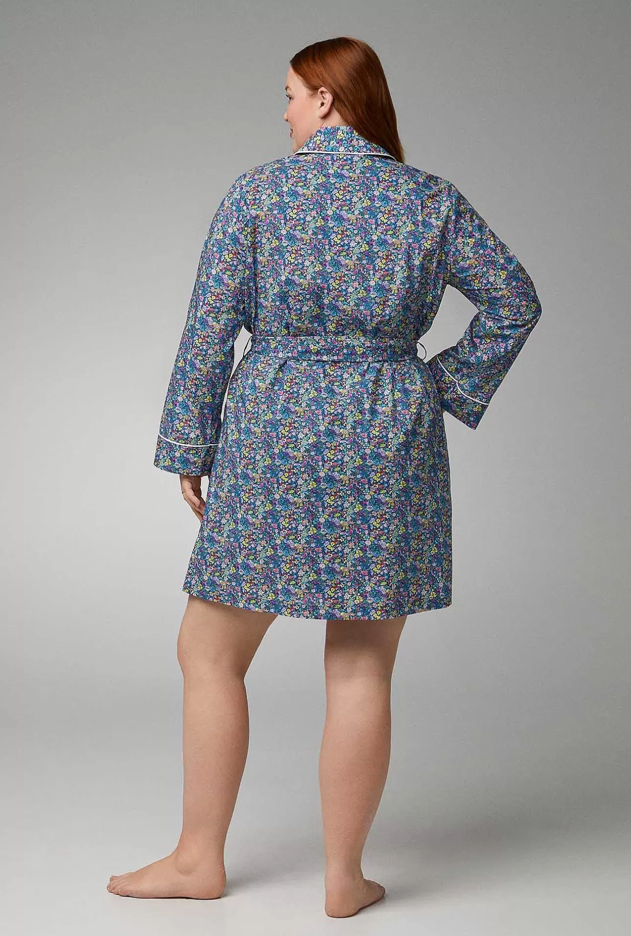 Robes*Bedhead Pajamas Classic Garden Shawl Collar Classic Woven Tana Lawn® Robe Made With Liberty Fabrics