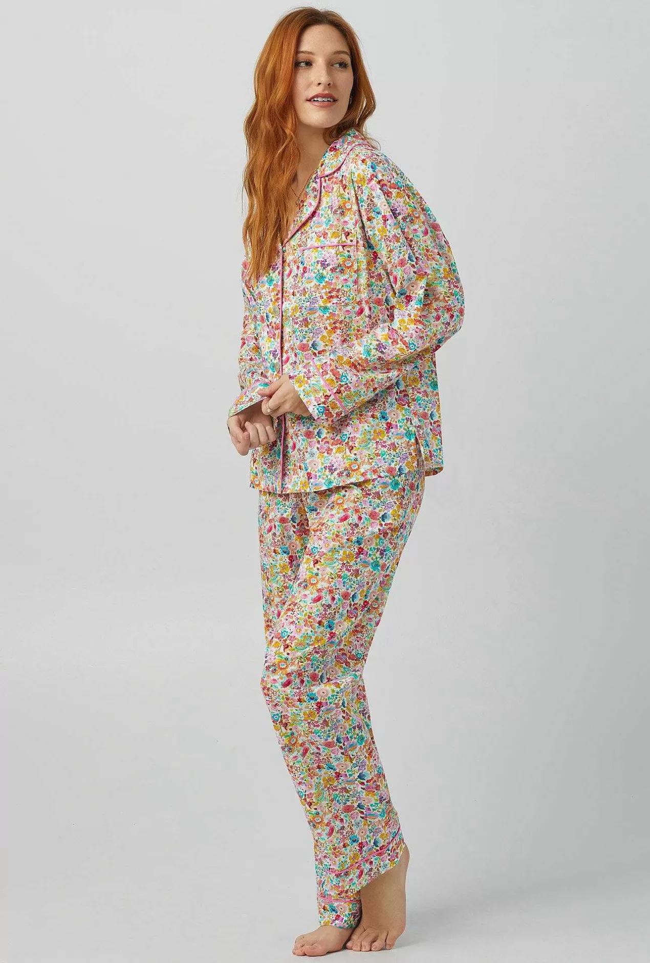 Floral Shop*Bedhead Pajamas Classic Meadow Long Sleeve Classic Woven Cotton Tana Lawn® Pj Set Made With Liberty Fabrics
