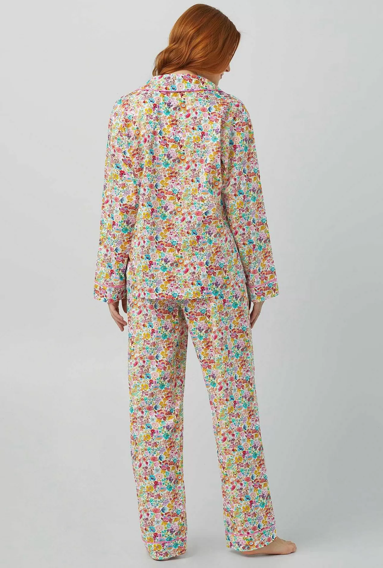 Made With Liberty Fabrics*Bedhead Pajamas Classic Meadow Long Sleeve Classic Woven Cotton Tana Lawn® Pj Set Made With Liberty Fabrics