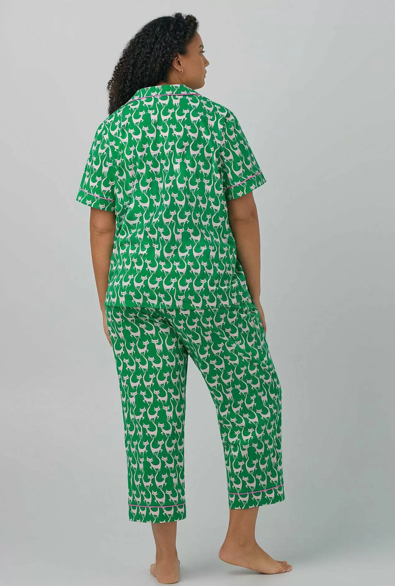 Cropped Sets*Bedhead Pajamas Cool Cats Short Sleeve Classic Stretch Jersey Cropped Pj Set