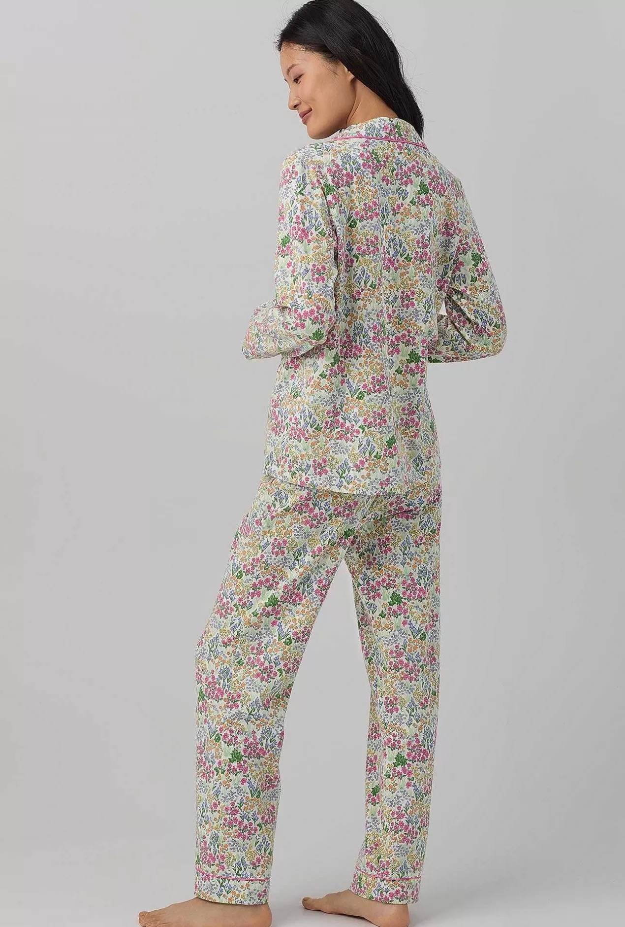 Mother'S Day*Bedhead Pajamas Cottage Garden Long Sleeve Classic Stretch Jersey Pj Set