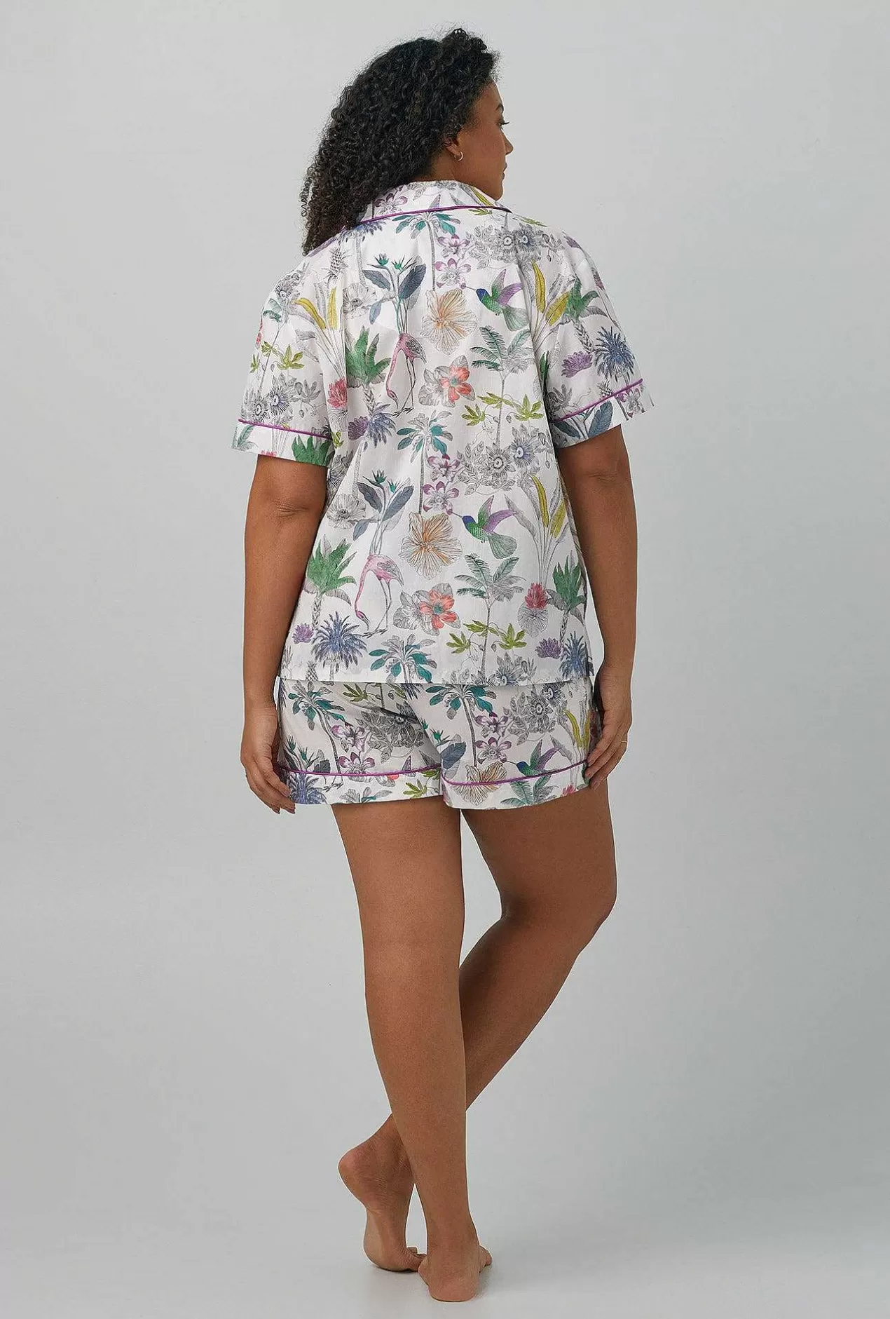 Shorty Sets*Bedhead Pajamas Darwin'S Journey Short Sleeve Classic Woven Cotton Tana Lawn® Shorty Pj Set Made With Liberty Fabrics