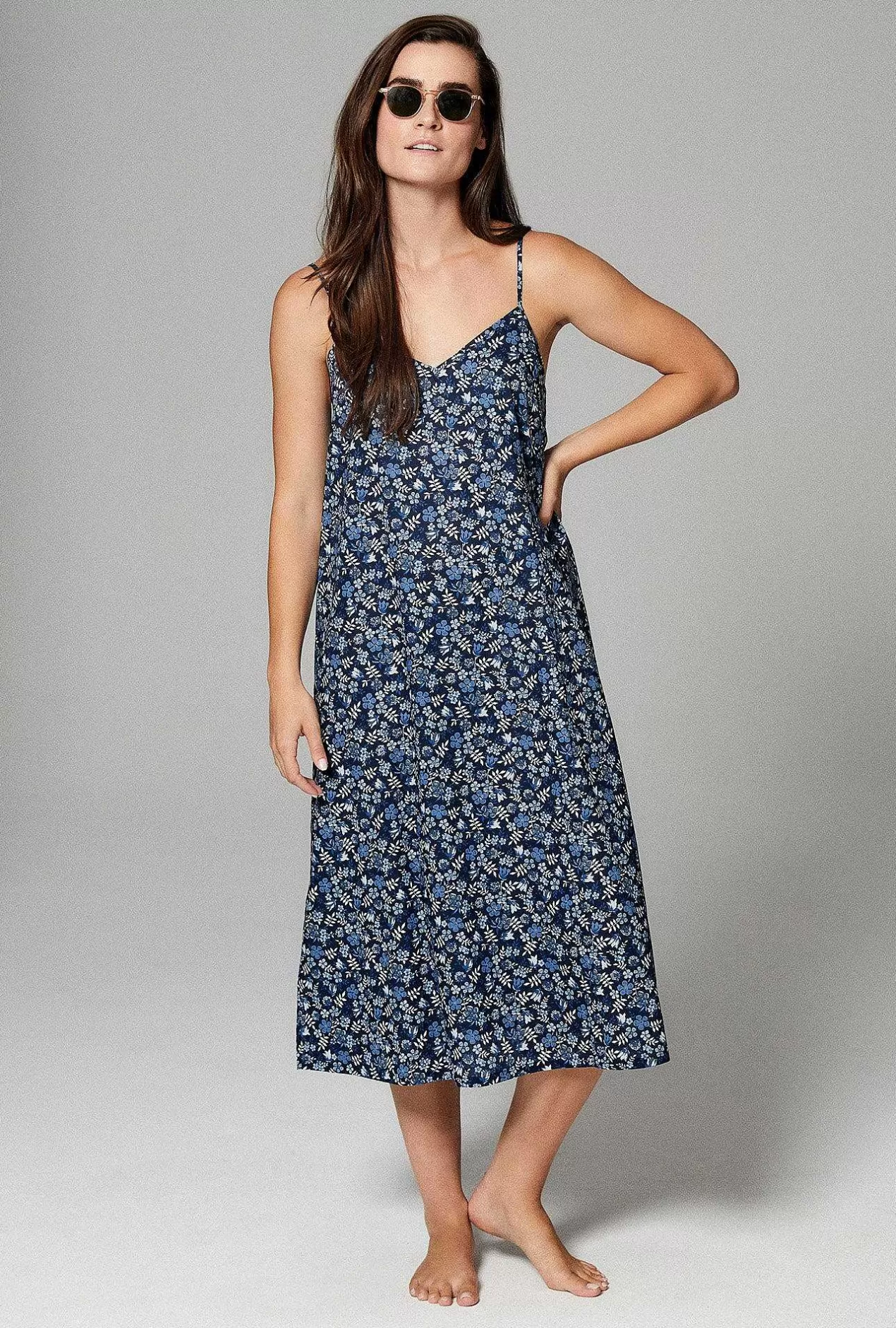Made With Liberty Fabrics*Bedhead Pajamas Edenham Classic Woven Tana Lawn® Chemise Made With Liberty Fabric