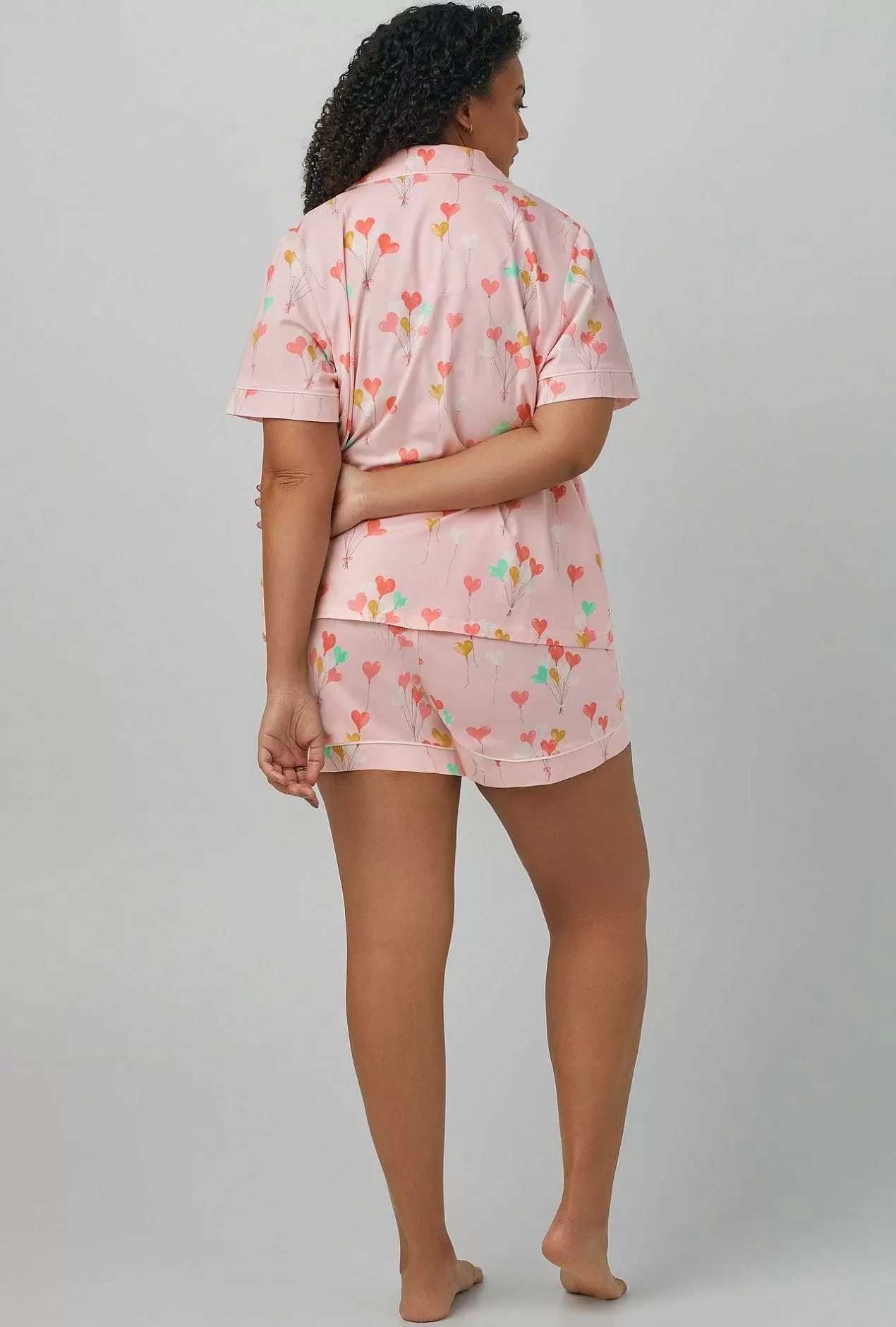 Shorty Sets*Bedhead Pajamas Floating Hearts Short Sleeve Classic Shorty Stretch Jersey Pj Set