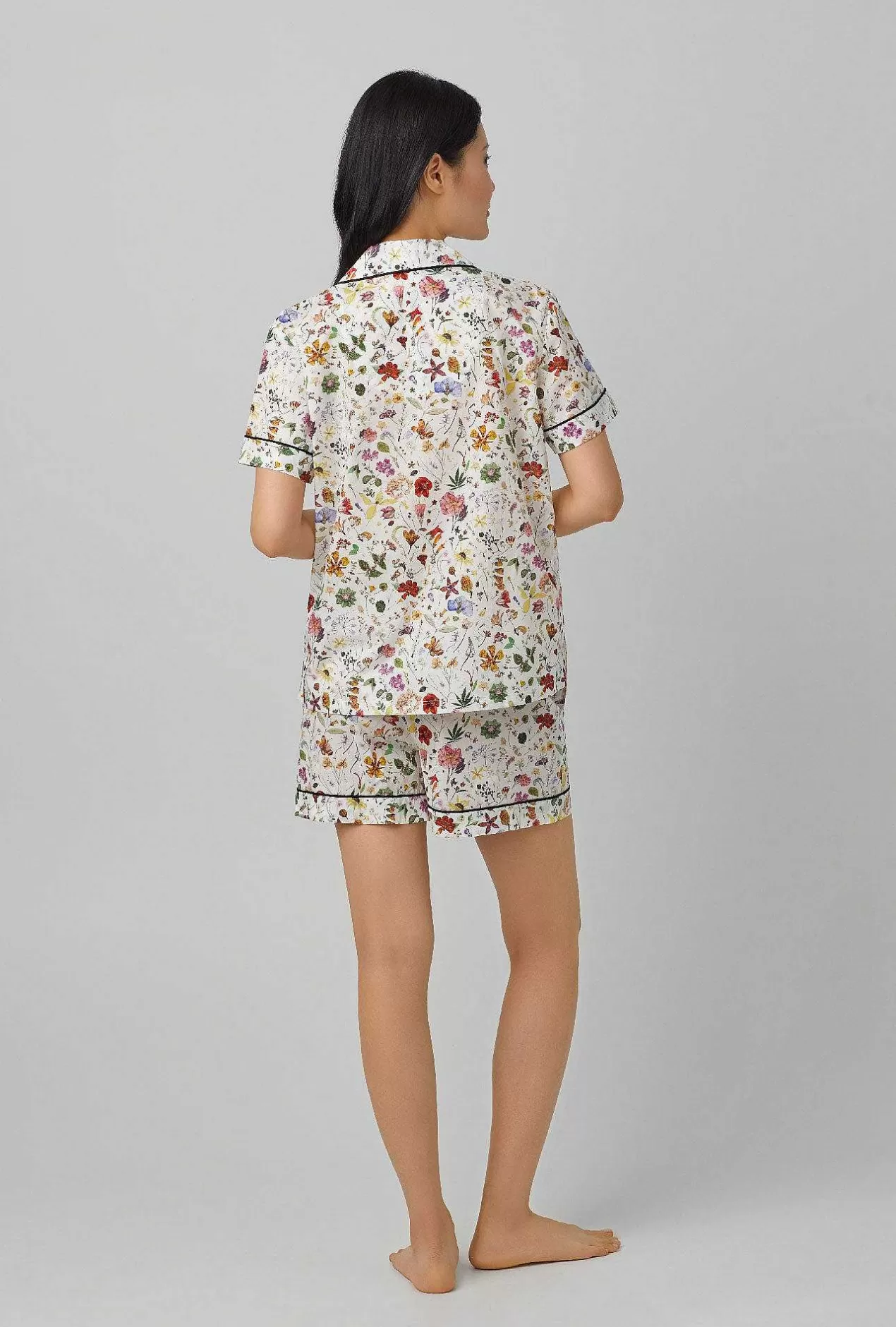 Shorty Sets*Bedhead Pajamas Floral Eve Short Sleeve Classic Woven Cotton Tana Lawn® Short Pajama Set Made With Liberty Fabrics
