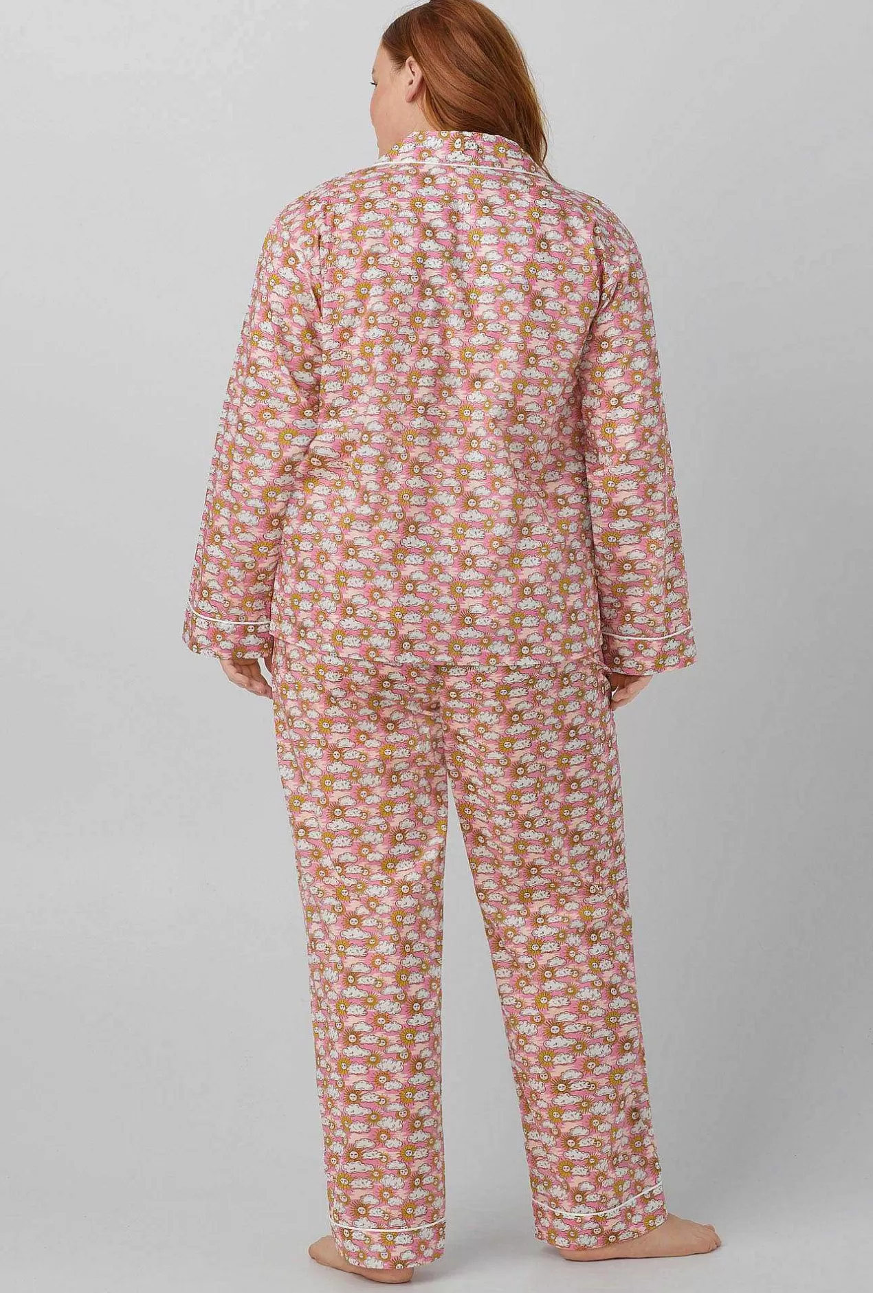 Made With Liberty Fabrics*Bedhead Pajamas Follow The Sun Long Sleeve Classic Woven Cotton Tana Lawn® Pj Set Made With Liberty Fabrics
