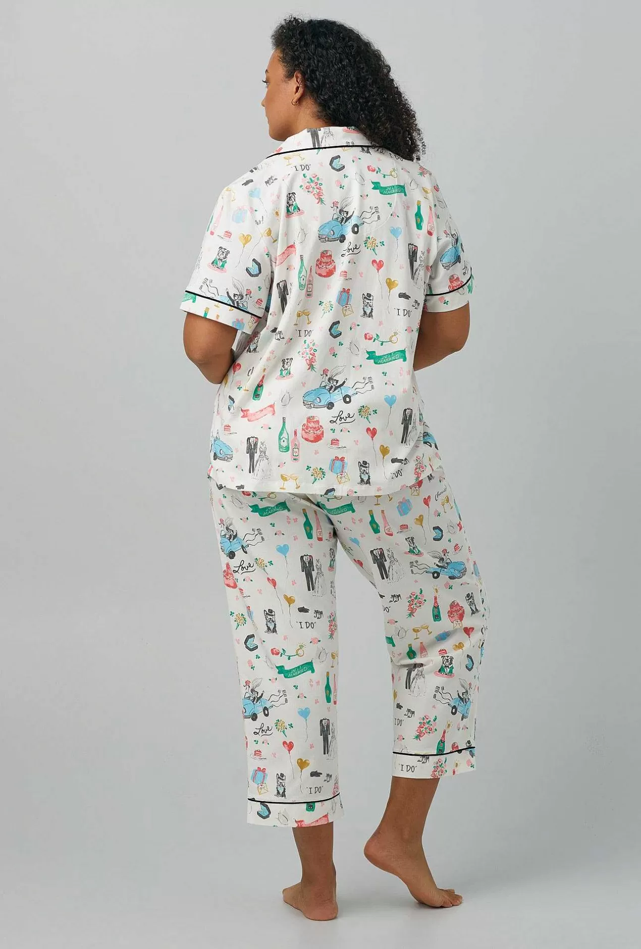 Cropped Sets*Bedhead Pajamas Just Married Short Sleeve Classic Stretch Jersey Cropped Pj Set