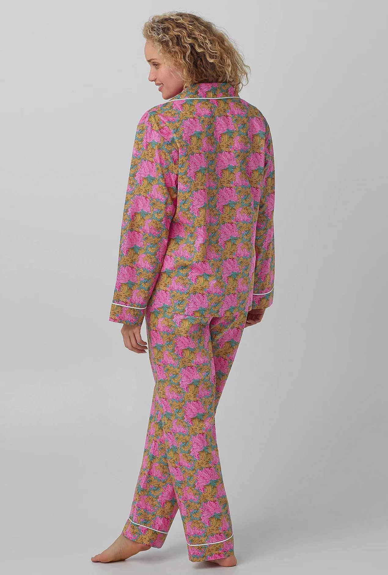 Extended Sizes*Bedhead Pajamas Laura'S Reverie Long Sleeve Classic Woven Cotton Tana Lawn® Pj Set Made With Liberty Fabrics