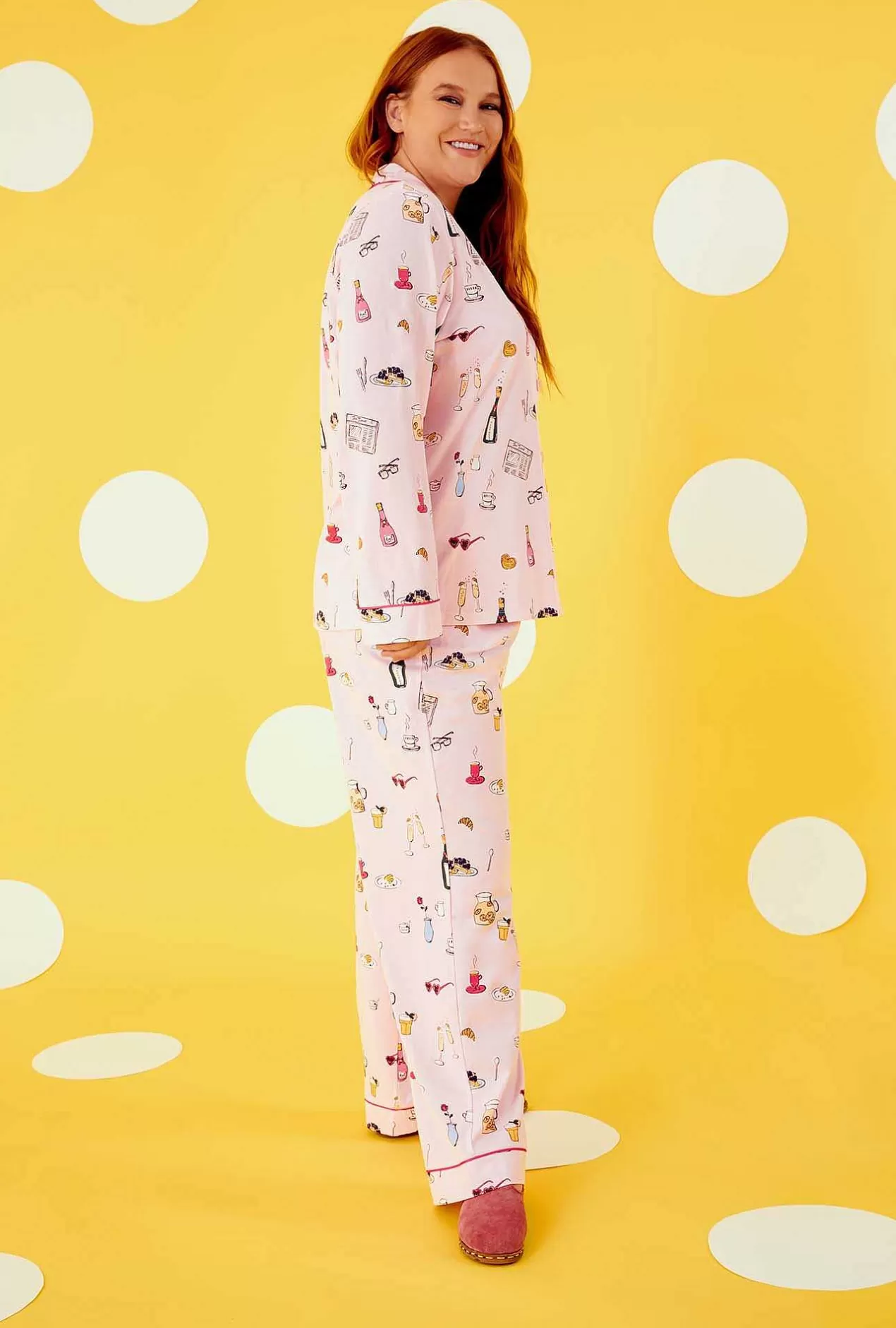 Long Sleep Sets*Bedhead Pajamas Let'S Do Brunch Long Sleeve Classic Stretch Jersey Pj Set
