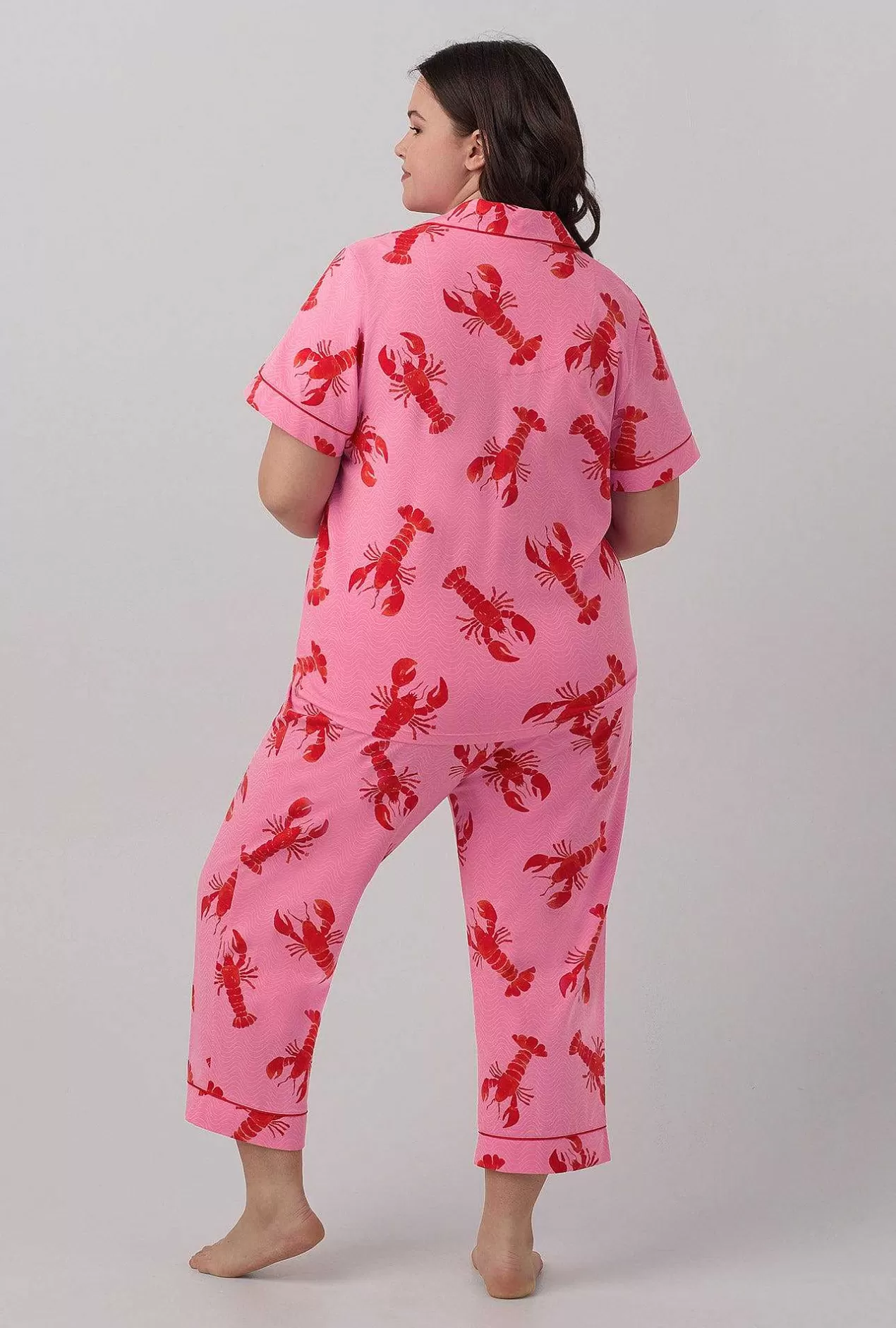 Cropped Sets*Bedhead Pajamas Lobster Fest Short Sleeve Classic Stretch Jersey Cropped Pj Set