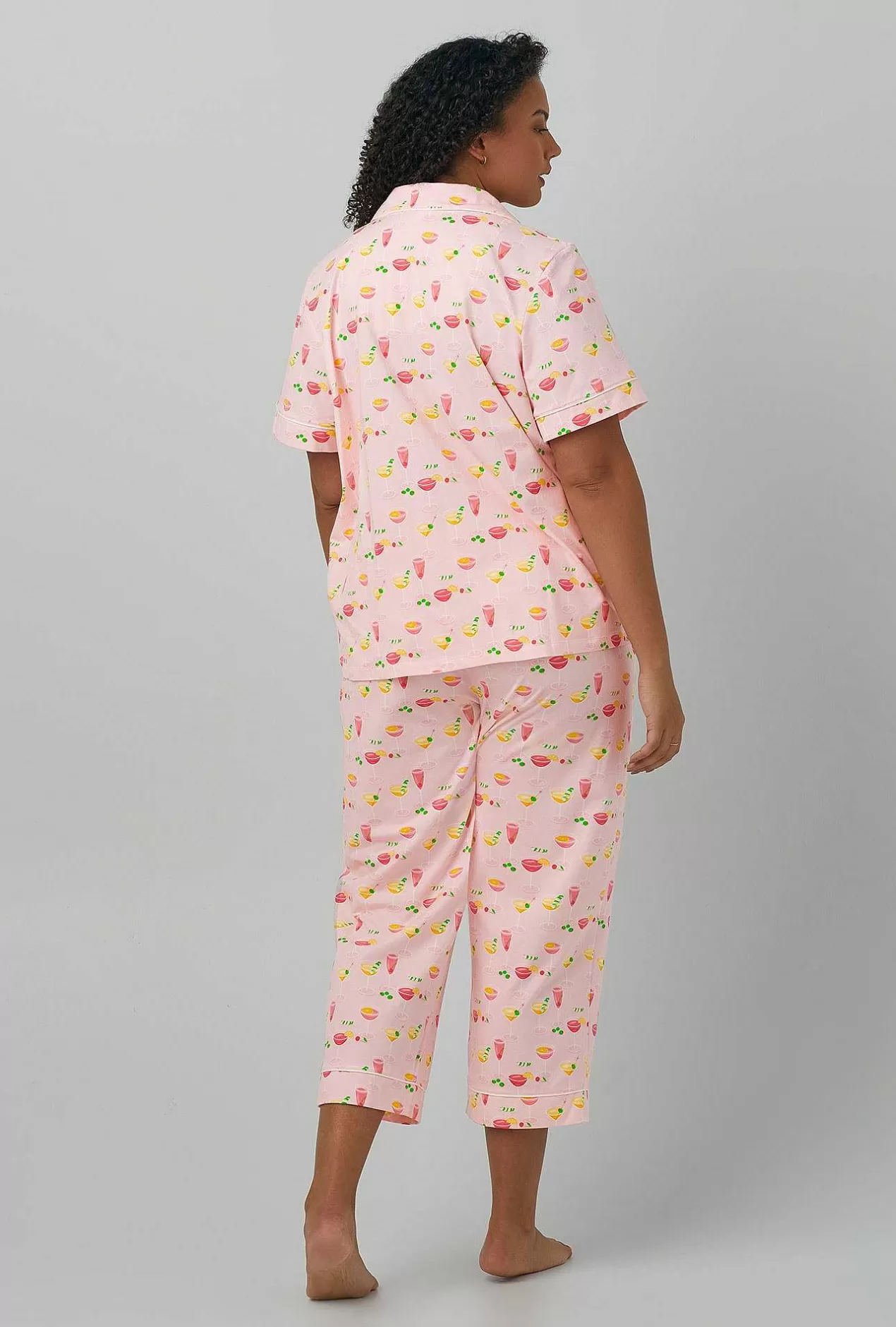 Cropped Sets*Bedhead Pajamas Pink Mixology Short Sleeve Classic Stretch Jersey Cropped Pj Set