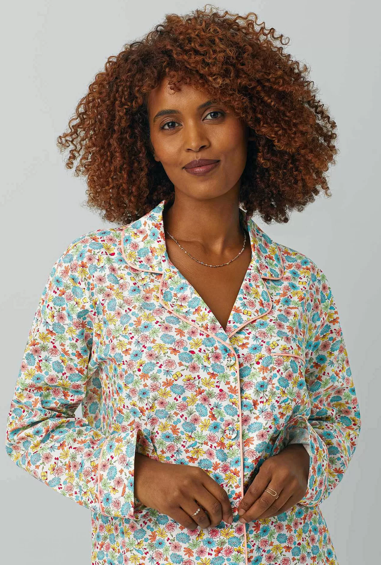 Floral Shop*Bedhead Pajamas Spring Time Floral Long Sleeve Classic Woven Cotton Poplin Pj Set