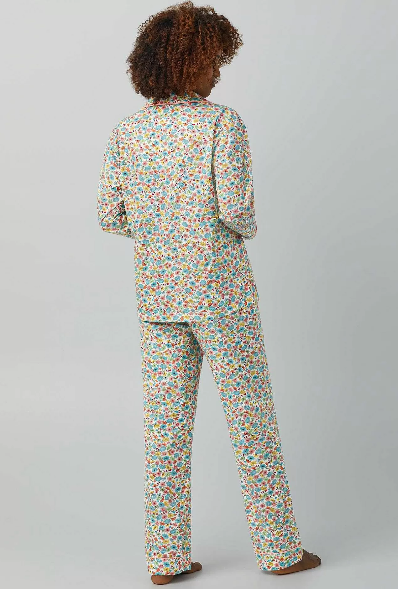 Floral Shop*Bedhead Pajamas Spring Time Floral Long Sleeve Classic Woven Cotton Poplin Pj Set