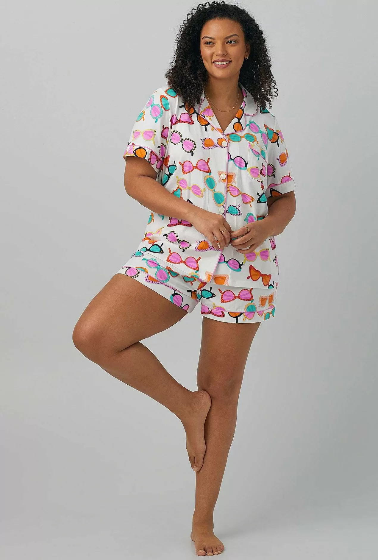 Shorty Sets*Bedhead Pajamas Sunny Lens Short Sleeve Classic Shorty Stretch Jersey Pj Set