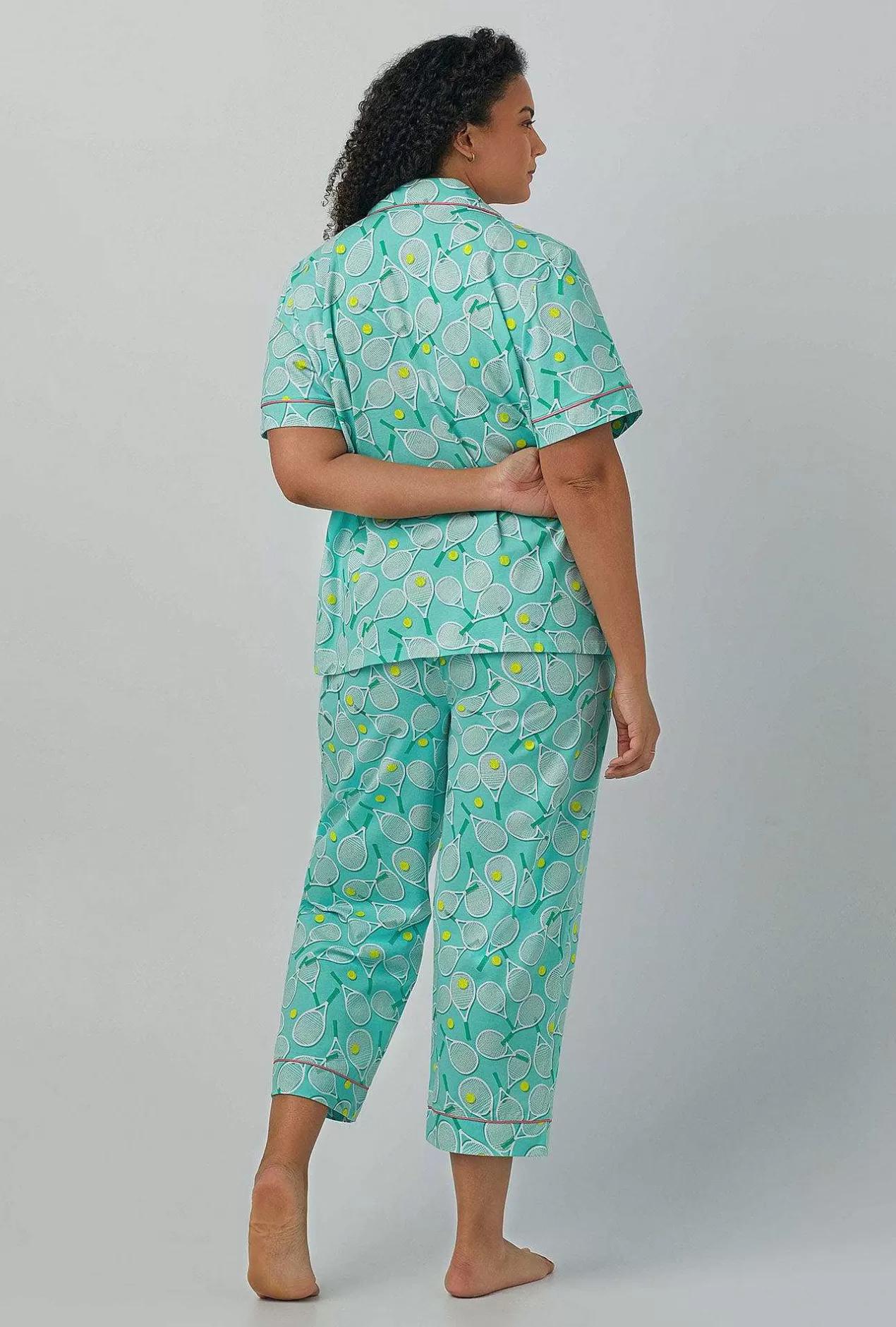 Cropped Sets*Bedhead Pajamas Tennis Club Short Sleeve Classic Stretch Jersey Cropped Pj Set