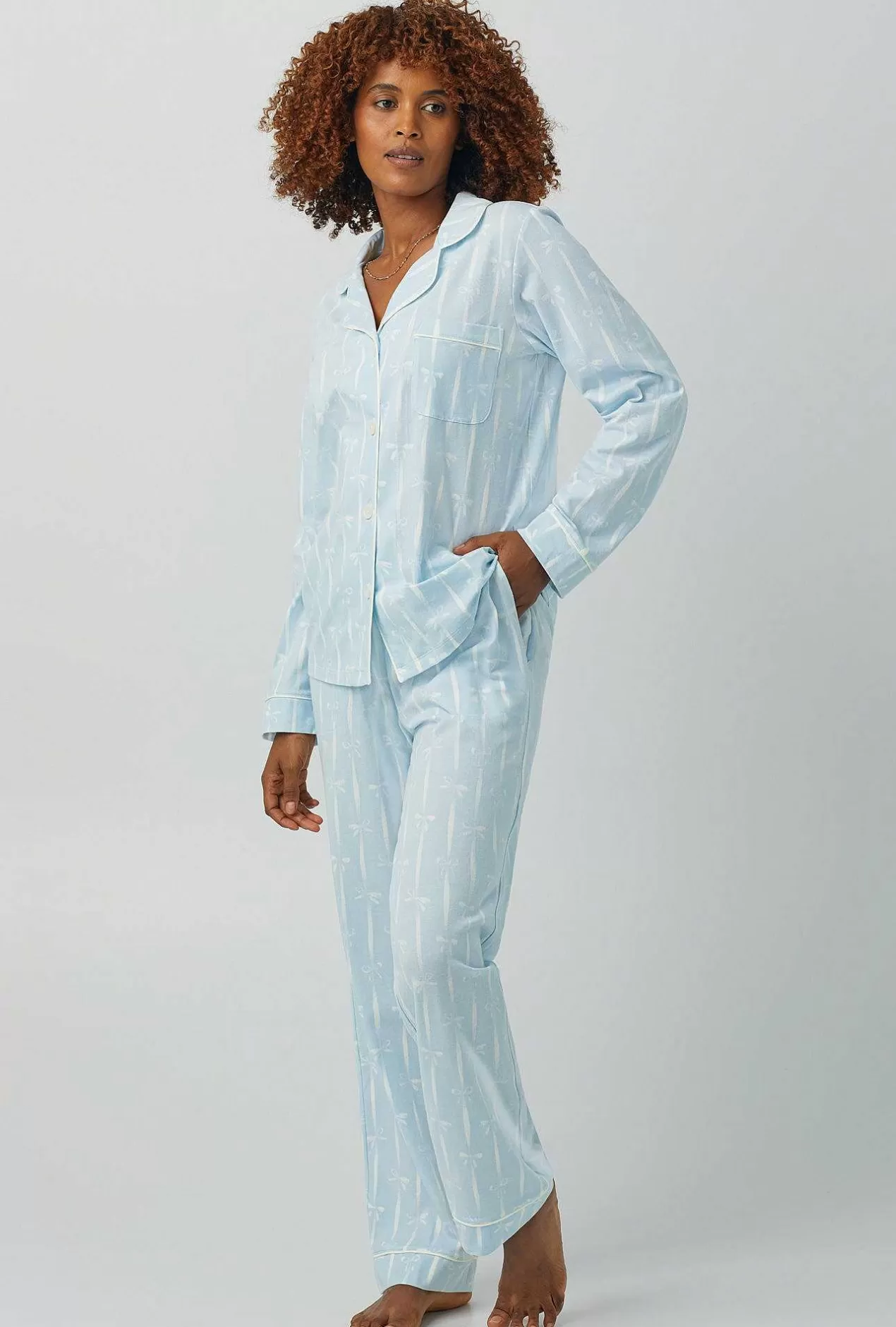 Bridal Shop*Bedhead Pajamas Tying The Knot Long Sleeve Classic Stretch Jersey Pj Set