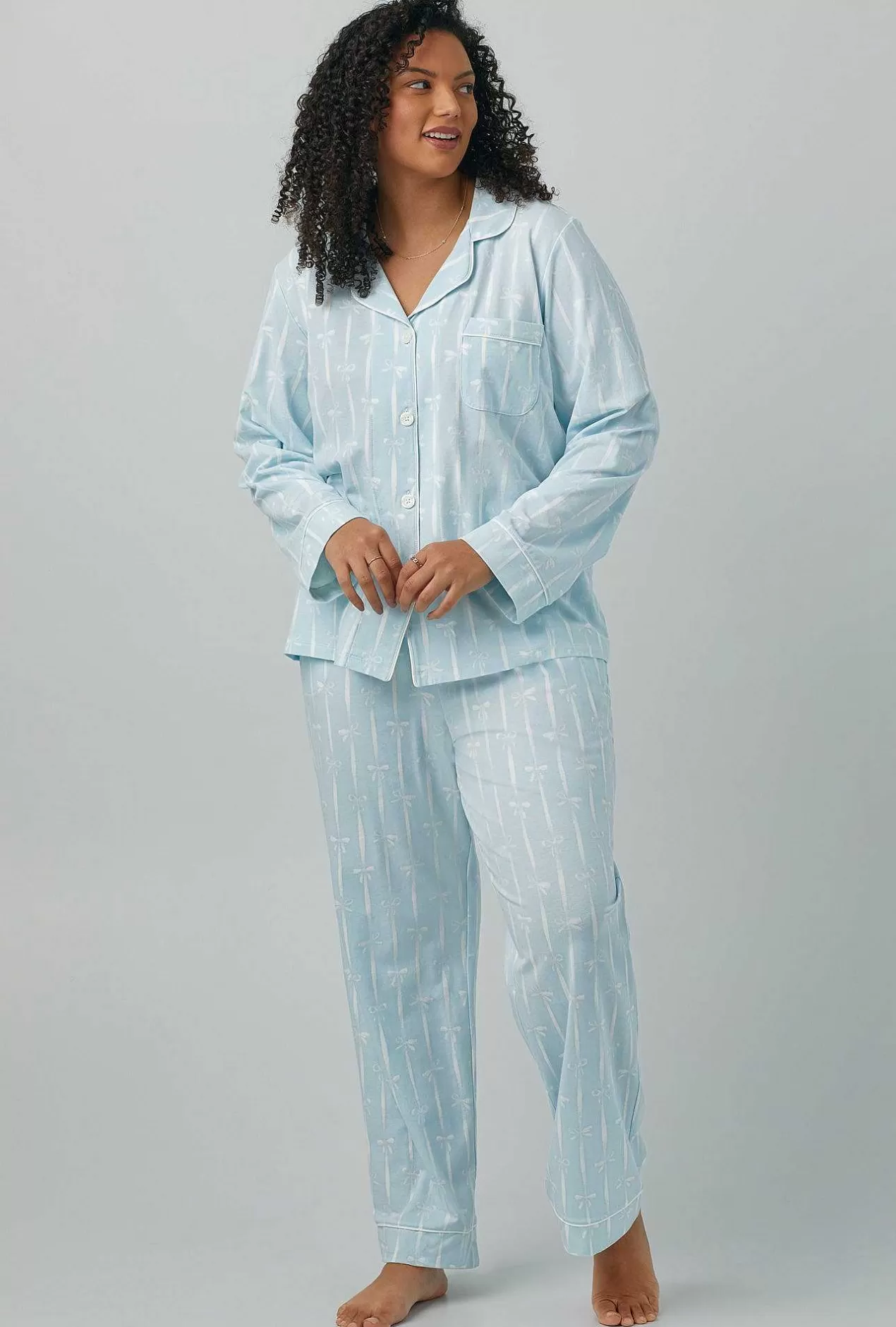 Long Sleep Sets*Bedhead Pajamas Tying The Knot Long Sleeve Classic Stretch Jersey Pj Set