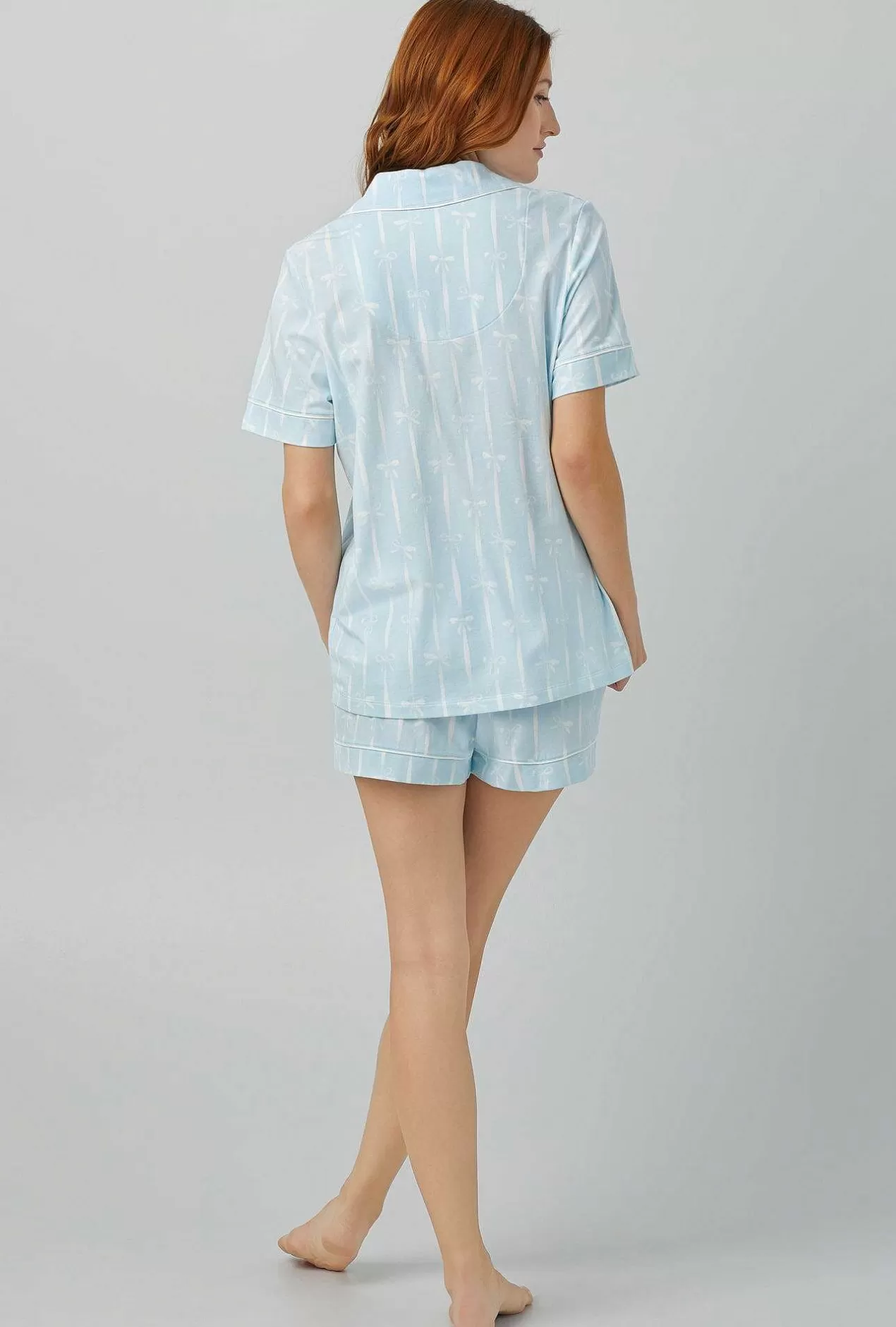 Bridal Shop*Bedhead Pajamas Tying The Knot Short Sleeve Classic Shorty Stretch Jersey Pj Set