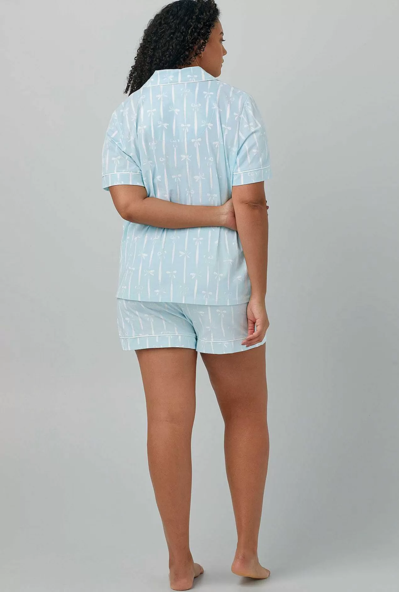 Bridal Shop*Bedhead Pajamas Tying The Knot Short Sleeve Classic Shorty Stretch Jersey Pj Set