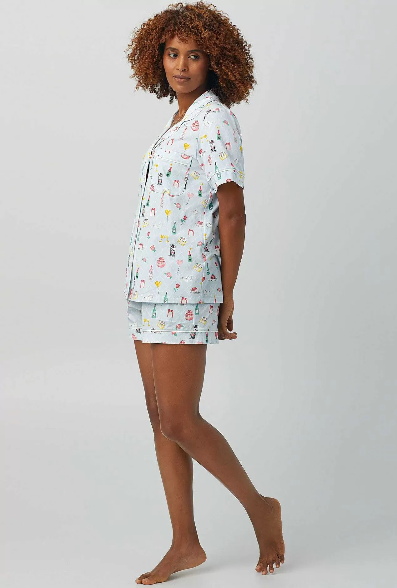 Shorty Sets*Bedhead Pajamas Wedding Party Short Sleeve Classic Shorty Stretch Jersey Pj Set