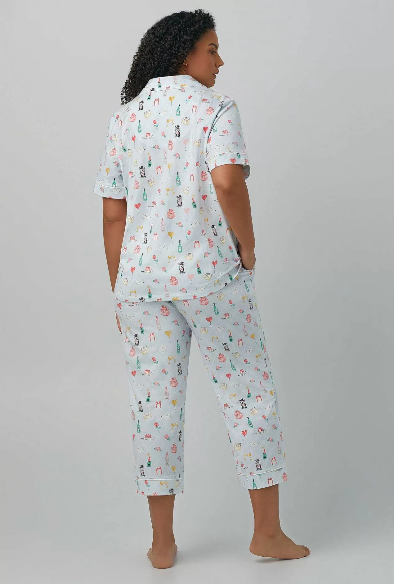 Cropped Sets*Bedhead Pajamas Wedding Party Short Sleeve Classic Stretch Jersey Cropped Pj Set
