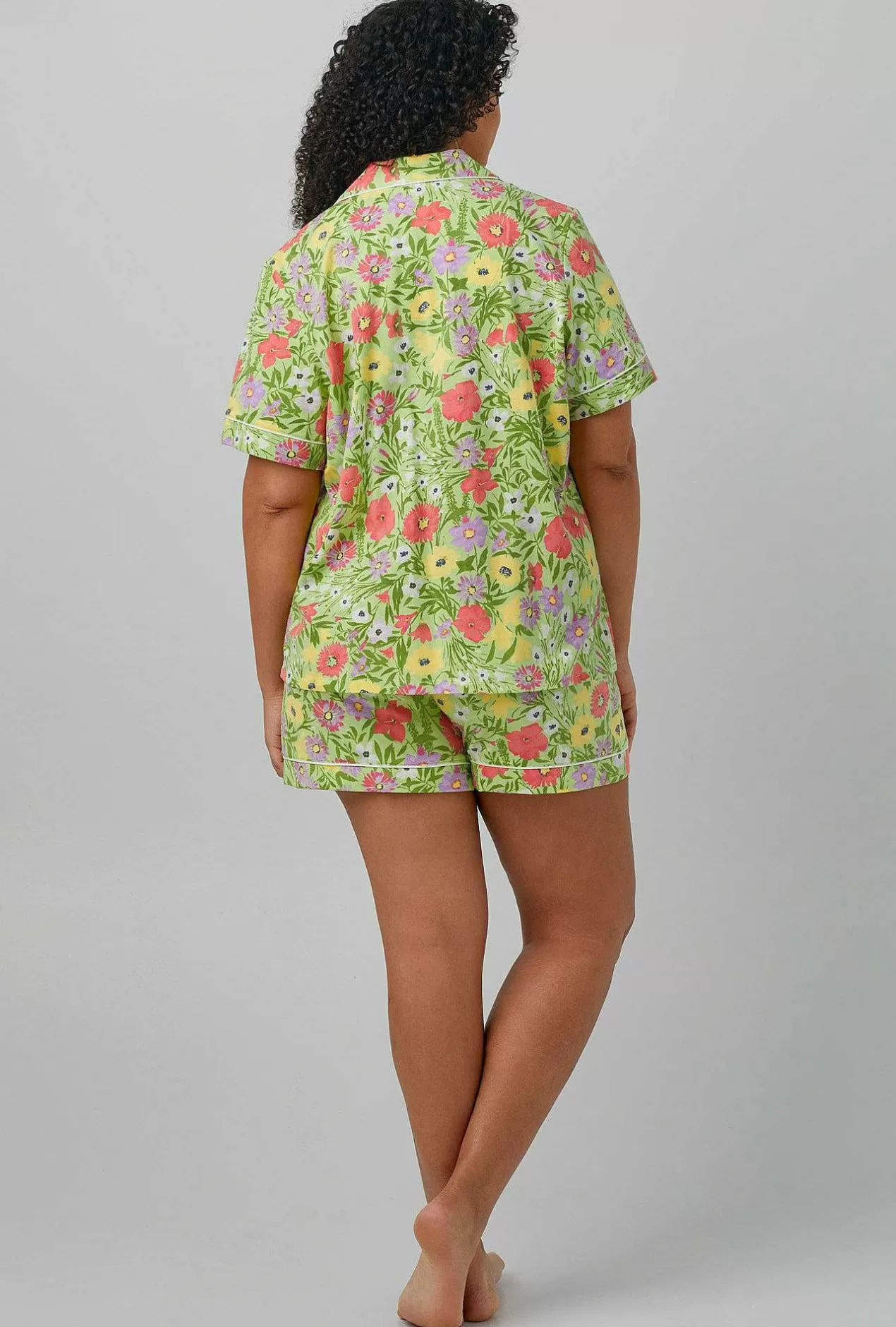 Shorty Sets*Bedhead Pajamas Whispering Meadow Short Sleeve Classic Shorty Stretch Jersey Pj Set